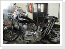 Harley-Davidson Softail, Gabel stark verbogen, Rahmen ist maßhaltig Harley-Davidson Softail, Gabel stark verbogen, Rahmen ist maßhaltig